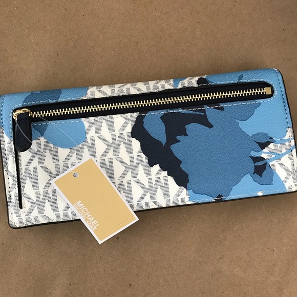 NWT MICHAEL KORS HAILEE MD NAVY FLORAL SATCHEL SET - Picture 5 of 8